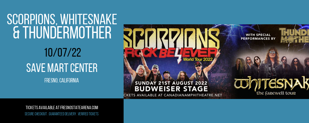Scorpions, Whitesnake & Thundermother at Save Mart Center