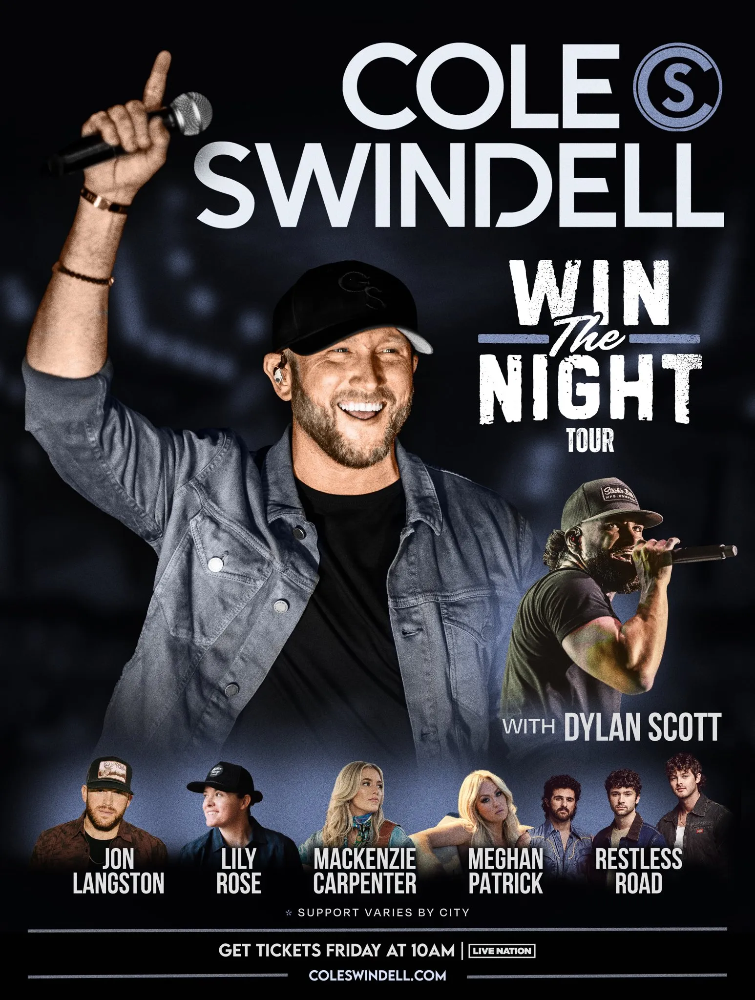 Cole Swindell, Dylan Scott & Restless Road